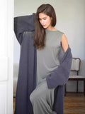 Spring/Summer 2025 New Long Covered Women's Haired Knitted Sweater Cardigan Premium Shawl Ins HZ1208