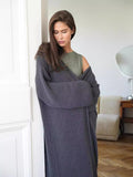Spring/Summer 2025 New Long Covered Women's Haired Knitted Sweater Cardigan Premium Shawl Ins HZ1208