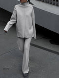 Autumn And Winter Long Sleeves Of Loose Casual Trousers Sweater Set Women Hot Selling Fork Set HZ1208
