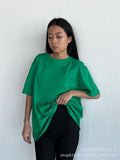 2025 Spring Summer New Solid Color T-Shirt Women Hot Pure Cotton Short-Sleeved Top Loose HZ1208