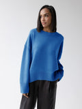 Autumn And Winter Explosion Of Women's Knitted Shirt Round-Neck Solid Color Loose Sweater HZ1208