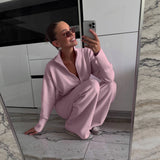 Hot Sale Of Pure Color Round-Neck Sweater Plus 100-Fold Skirt Suit Woman 2025 New Knitted Short Skirt Set HZ1208