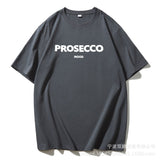 2025 Hot Letter-Print T-Shirt Women's Cotton Collar Loose Short-Sleeved Top INS Style HZ1208