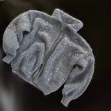 Exploding Lazy Knitted Casual Sweater Gray Camel Two-Color High-End One-Shoulder Vest With Wide-Legged Trousers HZ1208